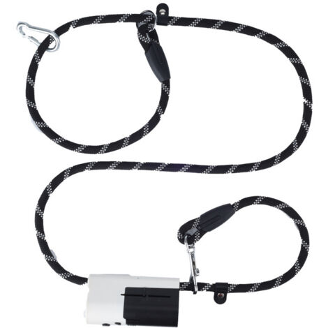LED chien laisse soigneusement sélectionné animal de compagnie corde de traction lumineuse sac à ordures anti-déflagrant poinçonnage P chaîne collier de chaîne de chien，grand chien