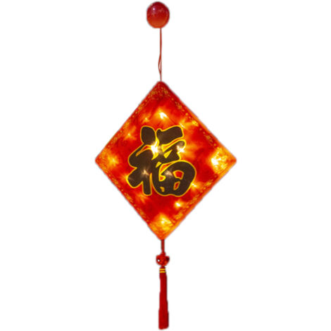 LED Chinese New Year Light Decorative Good Fortune Red Lantern Spring Festival Pendant for BedroomType 9