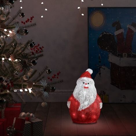 LED Christmas Acrylic Santa Figure Indoor and Outdoor 28cm vidaXL
