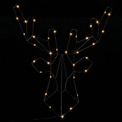 LED Christmas Decorations Indoor/Outdoor Battery Operated IP44 Rating  Star, Shooting Star, Reindeer  29.5 x 31 cm  Deer