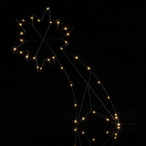 LED Christmas Decorations Indoor/Outdoor Battery Operated IP44 Rating  Star, Shooting Star, Reindeer  29.5 x 31 cm  LED Shooting Star 1