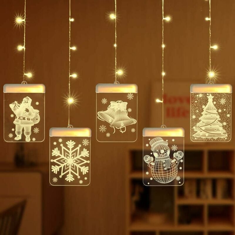 Led Christmas Light, Fairy Lights 5 Pieces Fairy Lights Indoor Xmas Lights Outdoor, Garden, Balcony Decoration For Wedding Birthday Decoration [Warm