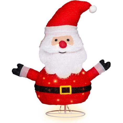 LED Christmas light Santa Claus, various colors, 70cm tall, foldable outdoor decoration suitable for indoor and outdoor use in the house, yard, garden, lawn