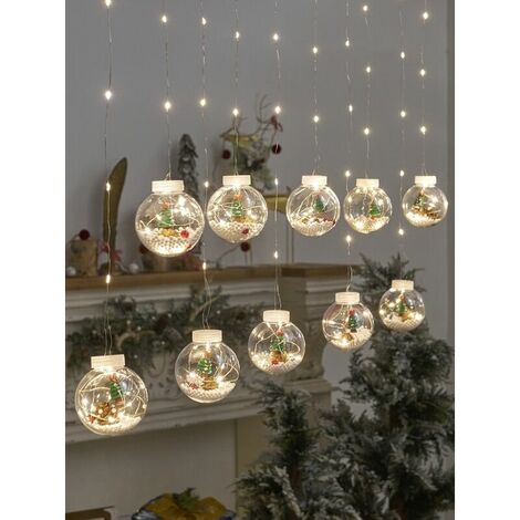 LED Christmas tree light garlands Warm white 3m (10 balls)