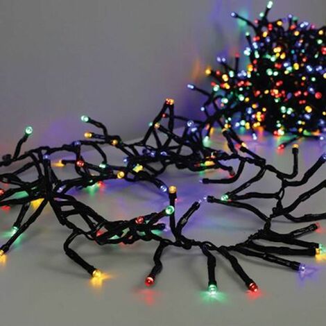 Weihnachten Deko innen/außen bunt 900cm Lichterkette Cluster mit 480 LEDs