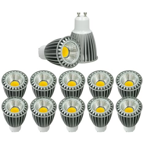 LED COB GU10 spot Lampe 9W Dimmable blanc froid Set 10-er