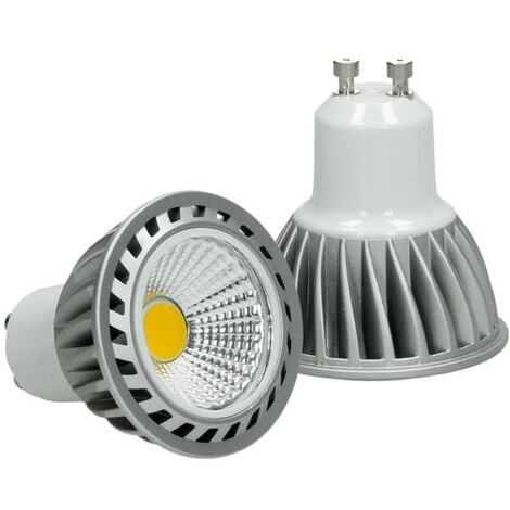 LED COB GU10 spotlight ampoule lampe à économie Dimmable lumière 4W blanc froid