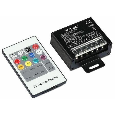 Led controlador sync rgb 12v-240w- 24v 480w con mando a distancia vt-2421 3340