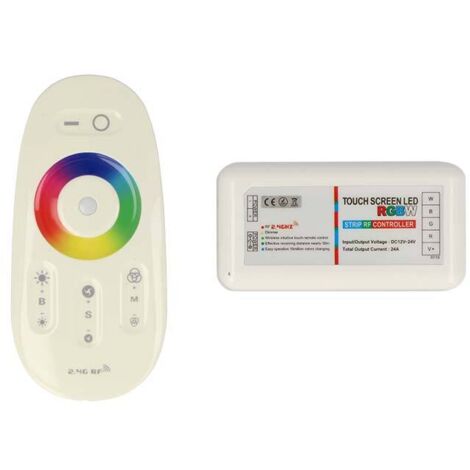Led Controller Dimmer RGBW RGB+W 4 Canali Telecomando RF Touch 2,4G 12V 24V 6AX4
