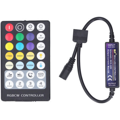 LED Controller Wireless RF 5 in 1 Mini Full Touch LED Light Bar 28 Keys RGB CCT Controller