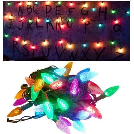 Led Cordes Guirlande Lumineuse Batterie Lumières pour arbres de Noël Batterie multicolore Décoration de Noël intérieure/extérieure 50 LED