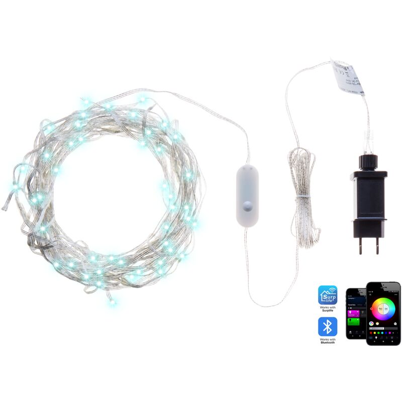 Led Curtain Lights App-Controlled Colour Changing 150 cm with Timer and Switch Transparent Kulusuk