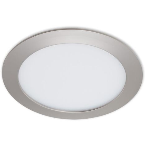 LED da incasso 1xLED 12W 4000K 1200lm argento plastica Ø17cm Briloner