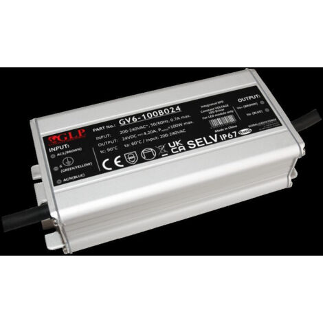 LED DC24V 100W impermeabile IP67 GLP