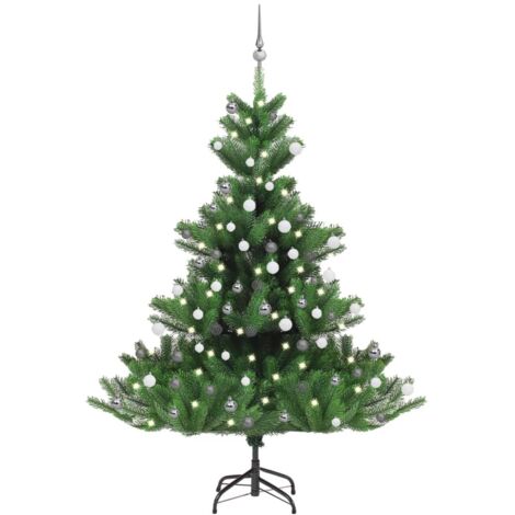 LED de árbol de Navidad artificial/bolas 180 cm Cáucasiano verde