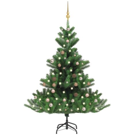 LED de árbol de Navidad artificial/bolas de 150 cm Cáucasiano verde