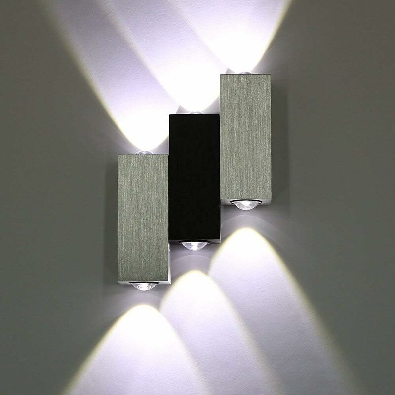 

Stoex - Led de Apliques de Pared de Interior Moderna 6W Lámpara de Pared de Aluminio para Sala de Estar, Dormitorio, Cocina, Apliques de Pared,