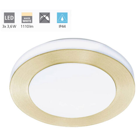 LED de plafond LED Carpi Plastique Blanc LED 3x3,6w 3000K Ø30cm