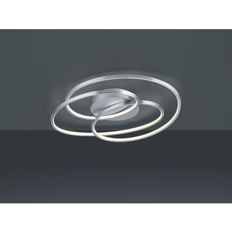LED Decken Lampe Wohn Zimmer Ring Leuchte silber Switch DIMMER Trio Leuchten 673916007