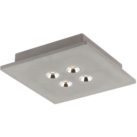 LED Decken Leuchte Schlaf Gäste Zimmer Beton Dielen Lampe Chrom