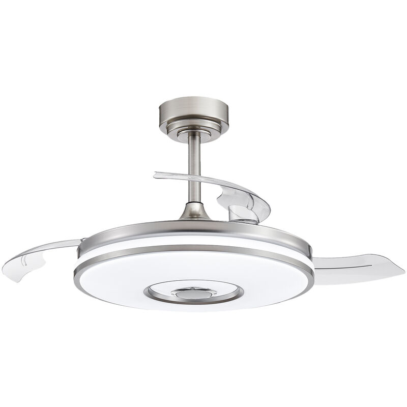 Haloyo - Ventilateur de plafond lumière led 6 changement de vitesse avec salon à distance,3 pales,dimmable ,48cm
