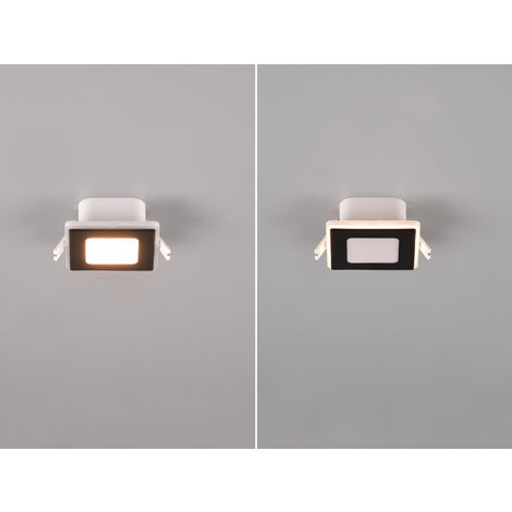 LED Deckeneinbaustrahler NIMBUS Schwarz, getrennt schaltbar, IP44 8cm
