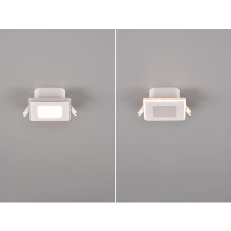 LED Deckeneinbaustrahler NIMBUS Weiß, getrennt schaltbar, IP44 - 8cm
