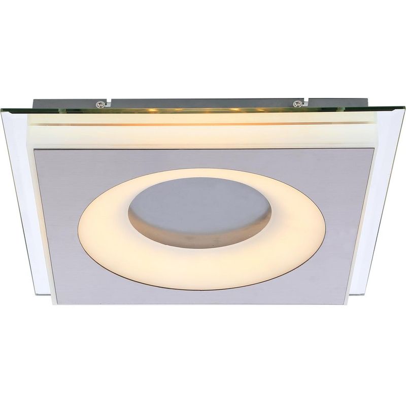 Globo - LED Deckenlampe Deckenleuchte Runder Spot Spiegel L 34 cm Wohnzimmer Schlafzimmer Esszimmer