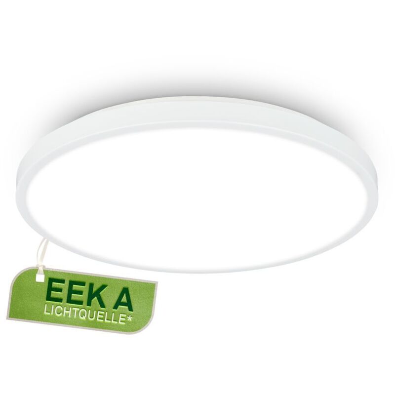 B.k.licht Kaida Deckenleuchte Ø33 Cm - 12, 7w, 2900lm, Led, Mit Eeka Lichtquelle, Neutralweiß, Weiß