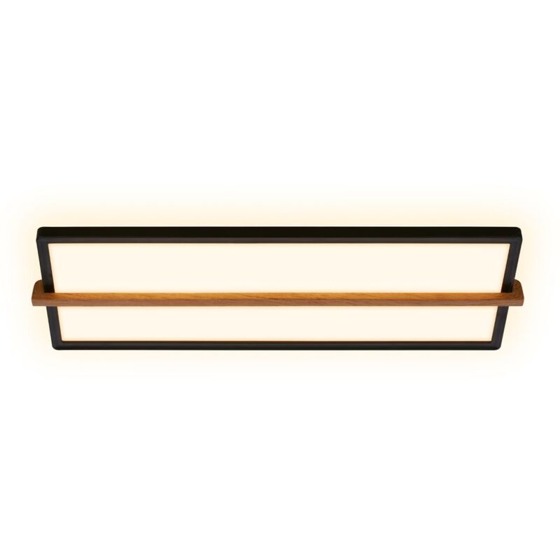 Briloner - Led Deckenlampe Holz Deckenleuchte Wohnzimmer Schlafzimmer Warmweißes Licht