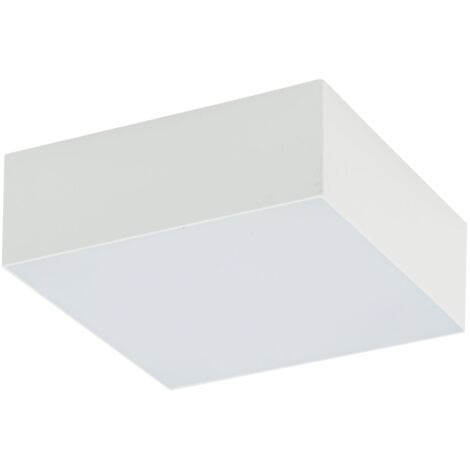 LED Deckenlampe warmweißes Licht 3000 K 1500 lm B: 11 cm Weiß eckig Modern Deckenleuchte