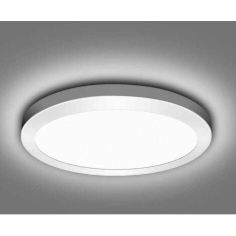 LED-Deckenleuchte, 18 W, 1350 lm, moderne, schlanke, runde LED-Deckenleuchte, Naturweiß 4200 K, geeignet für Schlafzimmer, Küche, Wohnzimmer, Balkon, Flur [Energieklasse A+]