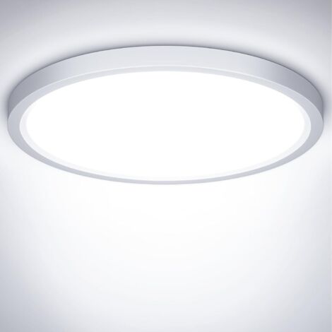 LED-Deckenleuchte, 18 W, wasserdichte Deckenleuchte, IP44, Kaltweiß 6500 K, 1800 lm, LED-Schlafzimmerlampe, 23 cm runde Deckenleuchte für Schlafzimmer, Badezimmer, Wohnzimmer, Küche, Büro
