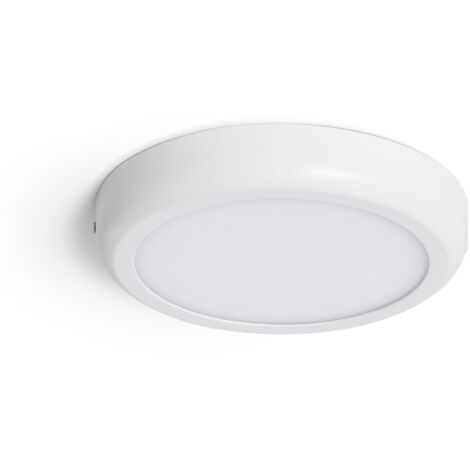 LED-Deckenleuchte 18W Rund Metall Ø225mm Design White 3000K Warmweiß