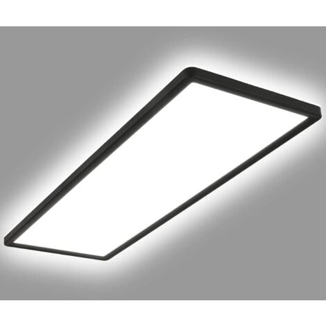 LEDKIA LED-Deckenleuchte 24W Rechteckig CCT 580x200 mm Doppelseitig SwitchCCT Schwarz Wählbar (3000K-4000K-6000K) 120º580 mm