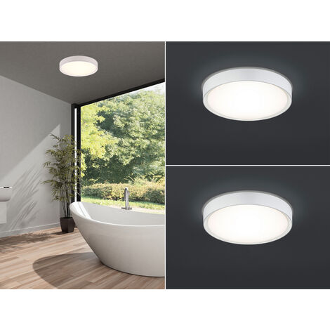 LED Deckenleuchte 2er Set in Weiß IP44 Badlampen, Ø 33cm