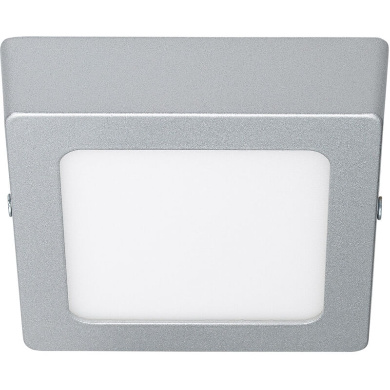 Efectoled - LED-Deckenleuchte 6W Eckig Aluminium 105x105mm Slim cct Wählbar Galán SwitchDimm Grau