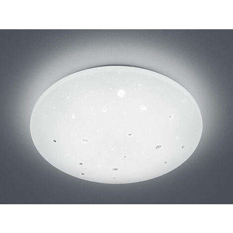 LED Deckenleuchte ACHAT Weiß Sternenhimmel Stufendimmer, Ø 50cm