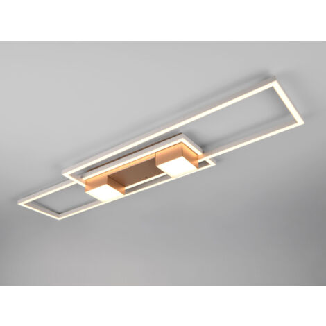 LED Deckenleuchte ALBANY Coffee mit Fernbedienung dimmbar, Breite 100cm