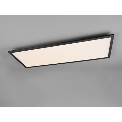 LED Deckenleuchte ALPHA Schwarz Panel rechteckig Ultra Slim, Breite 80cm