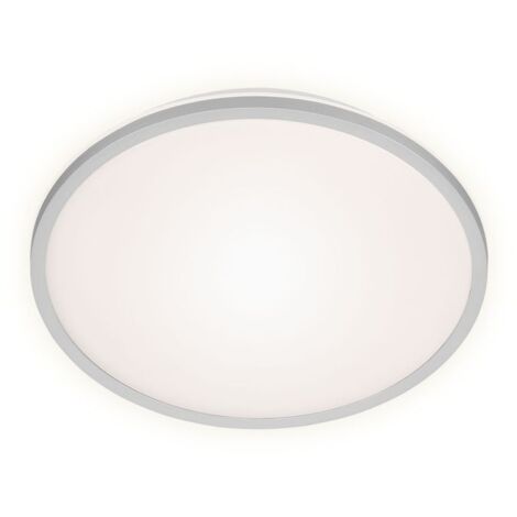 LED Deckenleuchte Backlight 4000K silber Metall-Kunststoff Ø28cm 15W Briloner