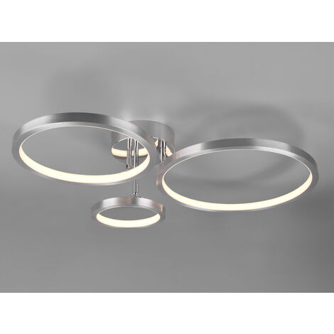 LED Deckenleuchte CORNA schwenkbar & dimmbar, Silber Breite 71cm