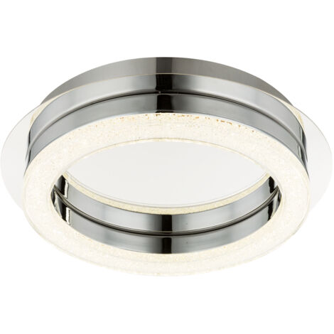 LED Deckenleuchte Deckenlampe Acryl Chrom Kristall-Deko 28 cm Wohnzimmer Schlafzimmer