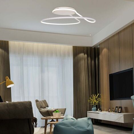 LED Deckenleuchte Deckenlampe Wohnzimmerlampe Metall Weiß Kugel 360° D 31 cm