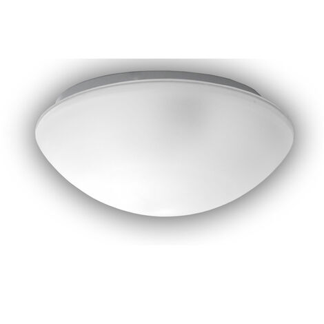 LED Deckenleuchte / Deckenschale rund, Glas satiniert mit Klarrand, Ø 20cm