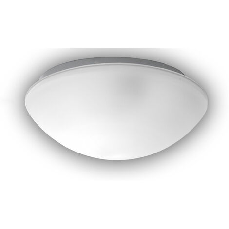 LED-Deckenleuchte / Deckenschale rund, Glas satiniert mit Klarrand, Ø 20cm