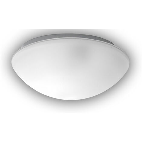 LED Deckenleuchte / Deckenschale rund, Glas satiniert mit Klarrand, Ø 25cm