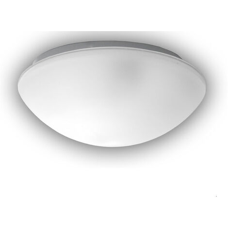 LED-Deckenleuchte / Deckenschale rund, Glas satiniert mit Klarrand, Ø 35cm