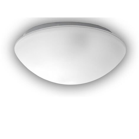 LED Deckenleuchte / Deckenschale rund, Glas satiniert mit Klarrand, Ø 35cm