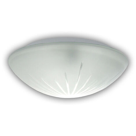 LED Deckenleuchte / Deckenschale rund, Schliffglas satiniert, Ø 30cm